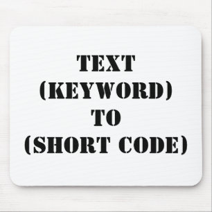 ALFOMBRILLA DE RATÓN TEXTO (PALABRA CLAVE) A (CÓDIGO CORTO)