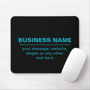 Alfombrilla De Ratón Texto personalizable para negocios, etc. Negro edi