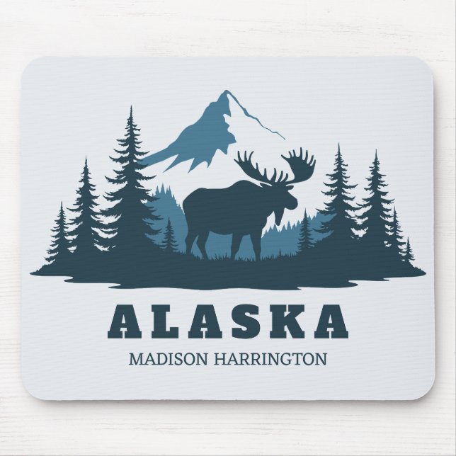 Alfombrilla De Ratón Texto personalizado ALASKA (Frente)