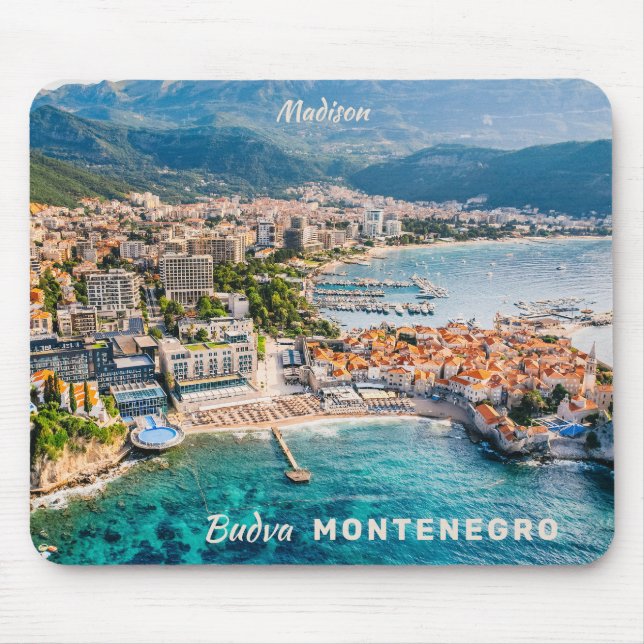 Alfombrilla De Ratón Texto personalizado Montenegro (Frente)