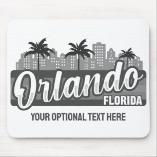 Alfombrilla De Ratón Texto personalizado Orlando Florida