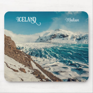 Alfombrilla De Ratón Texto personalizado Solheimajokull, Islandia