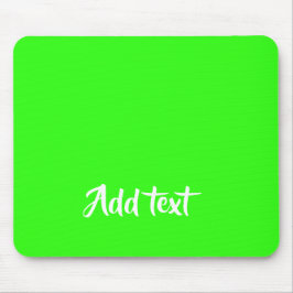 Alfombrilla De Ratón texto personalizado verde claro plano