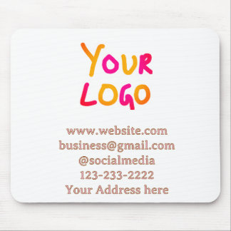 Alfombrilla De Ratón texto simple mínimo agregue su logotipo/diseño aqu