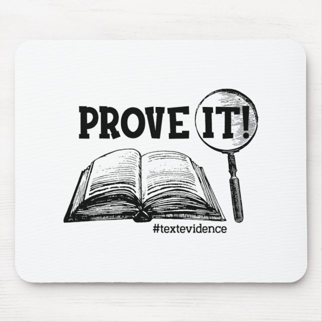 Alfombrilla De Ratón Textos Evidencia Graciosa Prueba Diarios Regalos P (Frente)