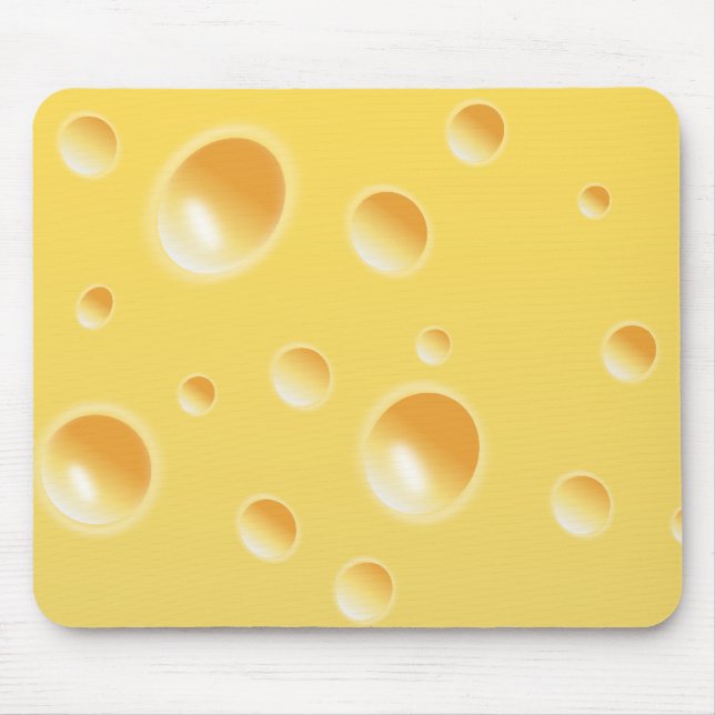 Alfombrilla De Ratón Textura amarilla del queso suizo (Frente)