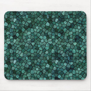 Alfombrilla De Ratón Textura de corteza mosaico oceánico patrón abstrac