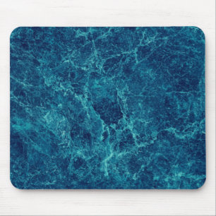 Alfombrilla De Ratón Textura de mármol azul oscuro