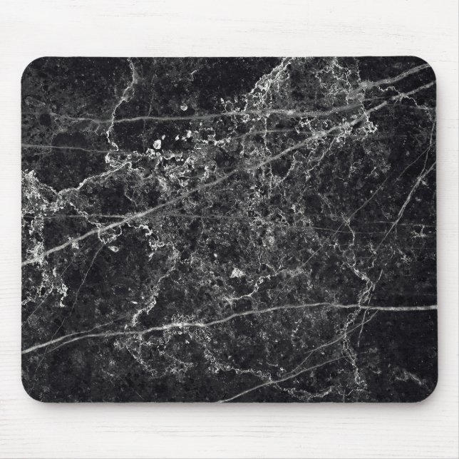 Alfombrilla De Ratón Textura de mármol negro (Frente)