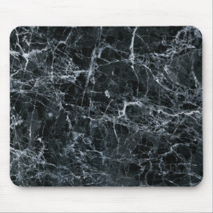 Alfombrilla De Ratón Textura de mármol negro