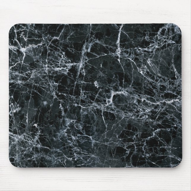 Alfombrilla De Ratón Textura de mármol negro (Frente)