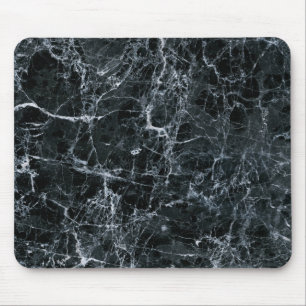 Alfombrilla De Ratón Textura de mármol negro