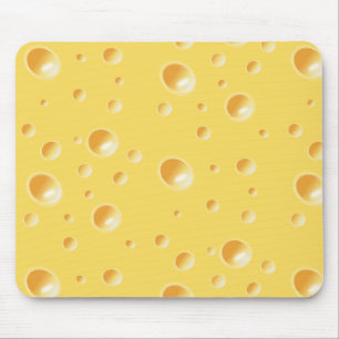 Alfombrilla De Ratón Textura de queso suizo amarillo