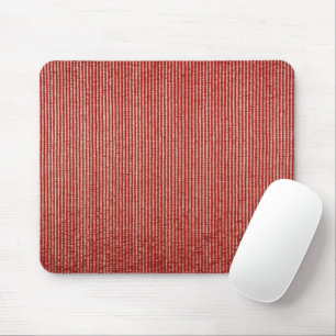 Alfombrilla De Ratón Textura de tela de rayas verticales finas rojas y 