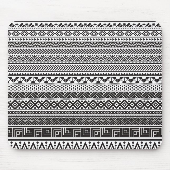 Alfombrilla De Ratón Textura en blanco y negro (Frente)