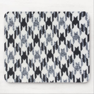 Alfombrilla De Ratón Textura moderna de tela gris y negro