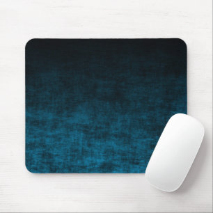 Alfombrilla De Ratón Textura Ombre Grunge Negra y Azul Turquesa
