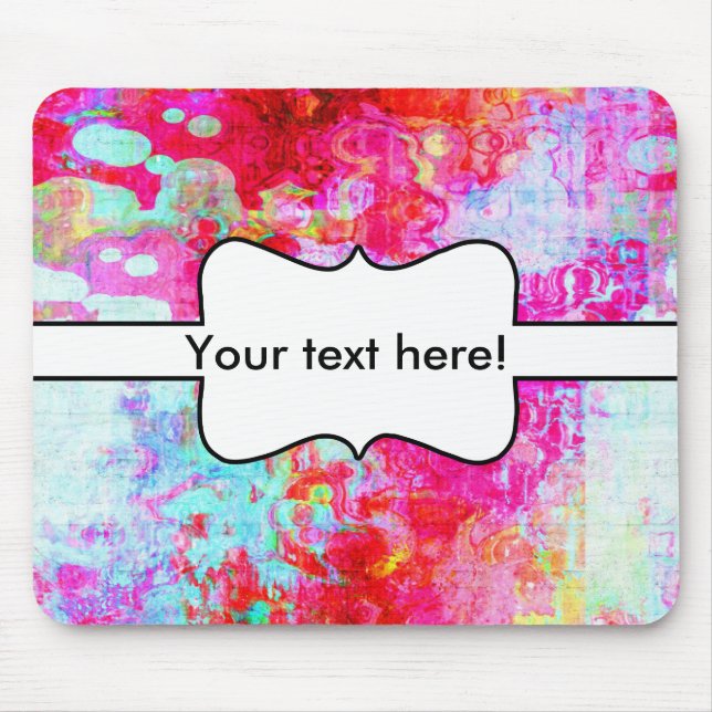 Alfombrilla De Ratón Textura roja rosa (Frente)