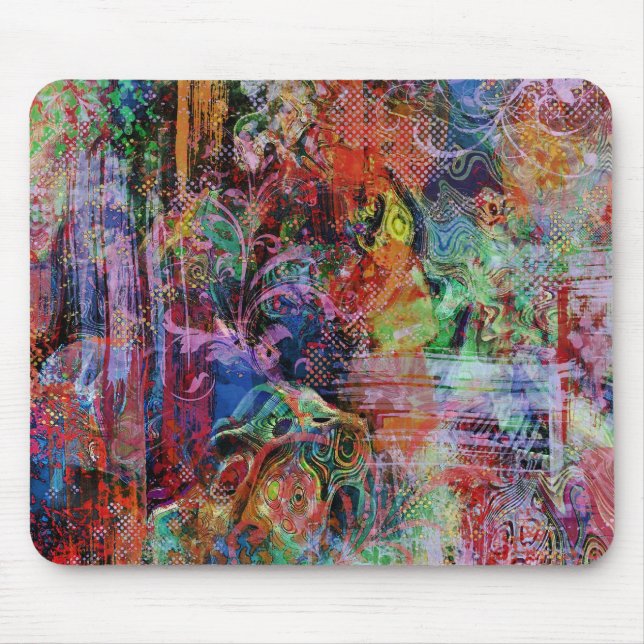 Alfombrilla De Ratón Texturas de color abstractas (Frente)