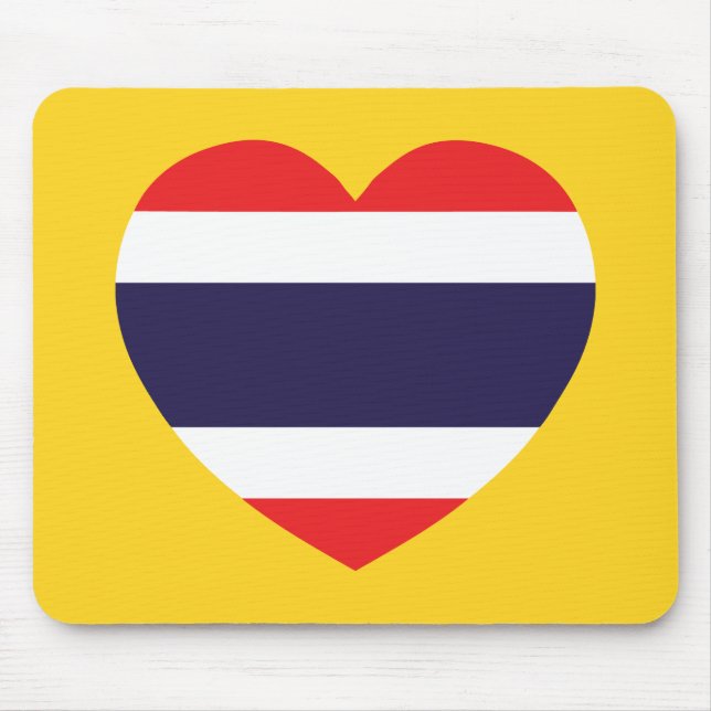 Alfombrilla De Ratón Thailand Heart Flag (Frente)