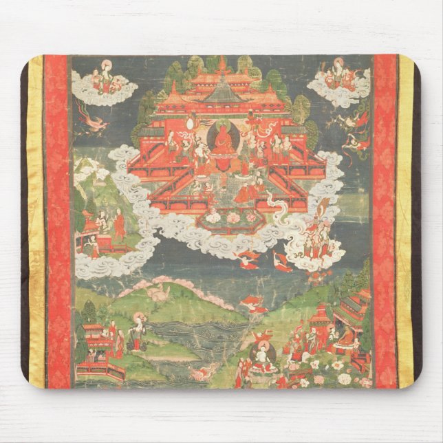 Alfombrilla De Ratón Thangka del paraíso de Amitabha (Frente)