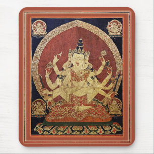 Alfombrilla De Ratón Thangka tibetano de Guhyasamaja Akshobhyavajra