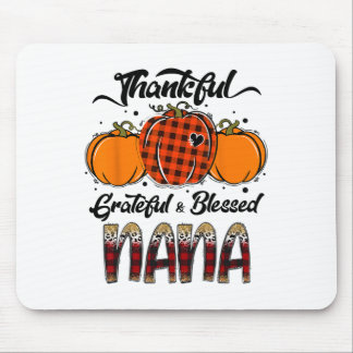 Alfombrilla De Ratón Thankful Grateful Blessed Nana Plaid Thanksgiving