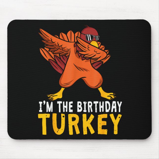 Alfombrilla De Ratón Thanksgiving Birthday Funny Bday Born On Thanksgiv (Frente)