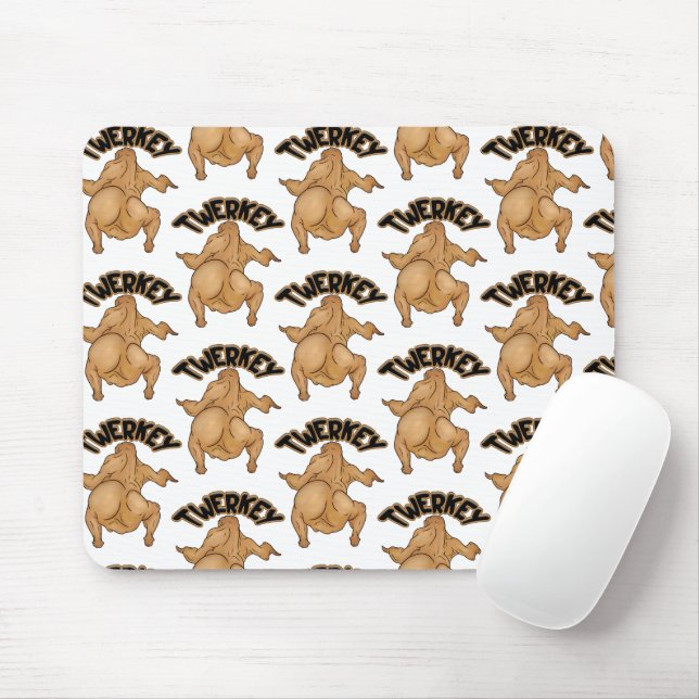 Alfombrilla De Ratón Thanksgiving Twerkey  Mousepad (Con ratón)