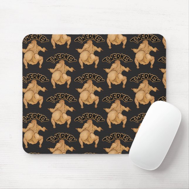 Alfombrilla De Ratón Thanksgiving Twerkey  Mousepad (Con ratón)