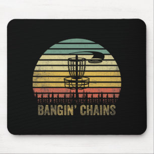 Alfombrilla De Ratón That Says Ngin' Chains - Disc Golf Retro Sunset 