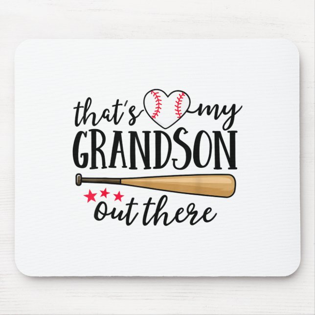 Alfombrilla De Ratón That's My Grandson Out There Baseball Grandma Squa (Frente)