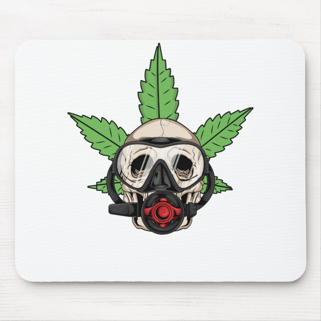Alfombrilla De Ratón ThC Weed Scuba Diver (Frente)