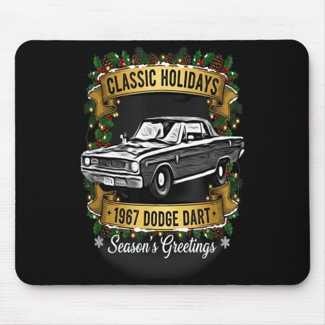 Alfombrilla De Ratón The 1967 Dodge Dart Clic Holiday Cheer Apparel  (Frente)