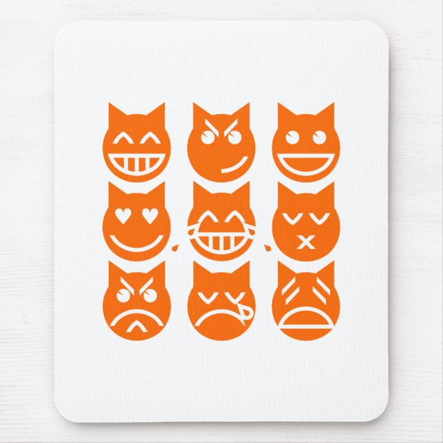Alfombrilla De Ratón The 9 Lives of the Emoji Cat (Frente)