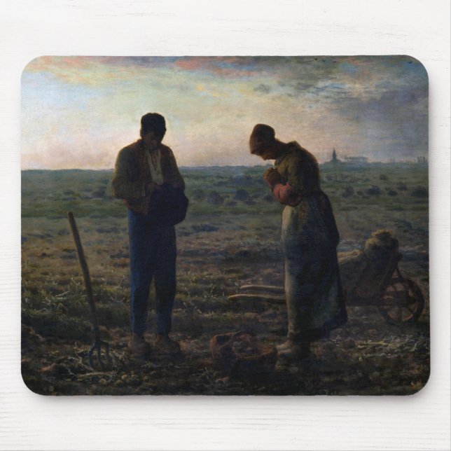 Alfombrilla De Ratón The Angelus, Jean-Francois Millet, 1857-1859 (Frente)