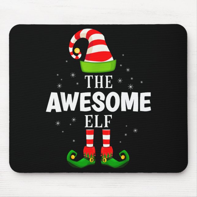 Alfombrilla De Ratón The Awesome Elf Christmas Pjs Matching Pajama  (Frente)