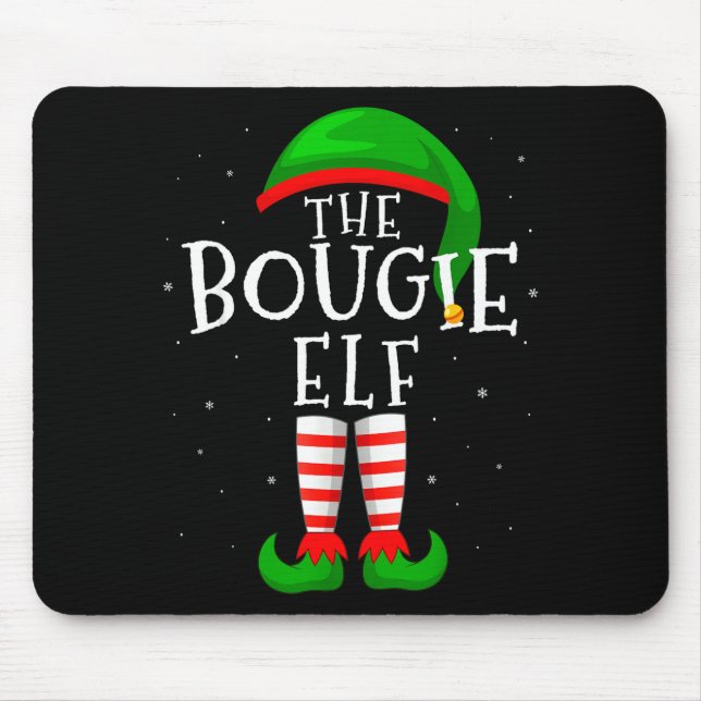 Alfombrilla De Ratón The Bougie Elf Funny Matching Family Group Christm (Frente)