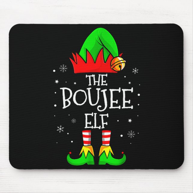 Alfombrilla De Ratón The Boujee Elf Group Matching Family Christmas Xma (Frente)