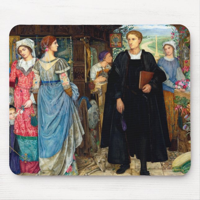 Alfombrilla De Ratón The Chance Meeting c. 1907 Por Kate Elizabeth Bunc (Frente)