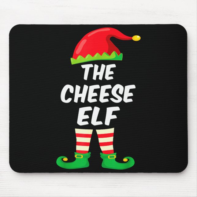 Alfombrilla De Ratón The Cheese Elf Family Matching Funny Christmas Cos (Frente)