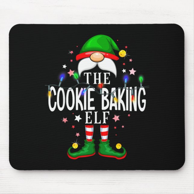 Alfombrilla De Ratón The Cookie Baking Elf Christmas Family Pajama Part (Frente)