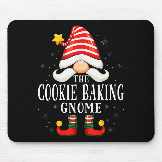 Alfombrilla De Ratón The Cookie Baking Gnome Christmas Group Family Paj (Frente)