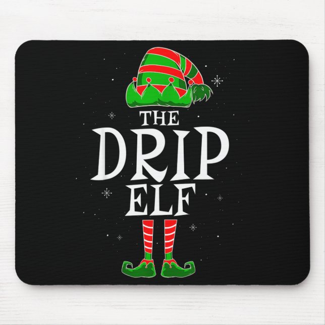 Alfombrilla De Ratón The Drip Elf Group Matching Family Christmas Swag  (Frente)