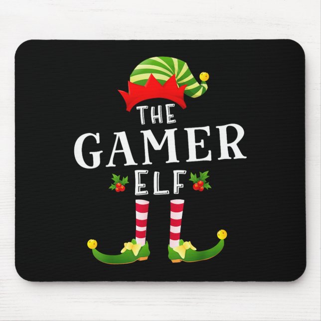 Alfombrilla De Ratón The Gamer Elf Christmas Matching Pajama  (Frente)
