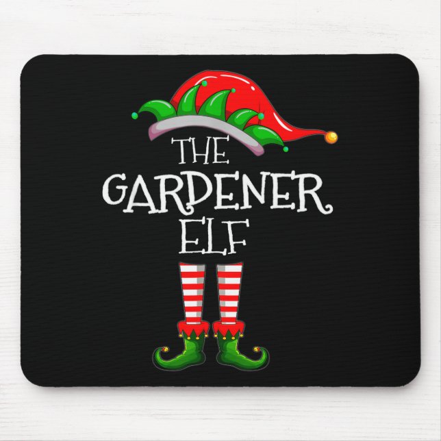 Alfombrilla De Ratón The Gardener Elf Matching Family Group Christmas P (Frente)