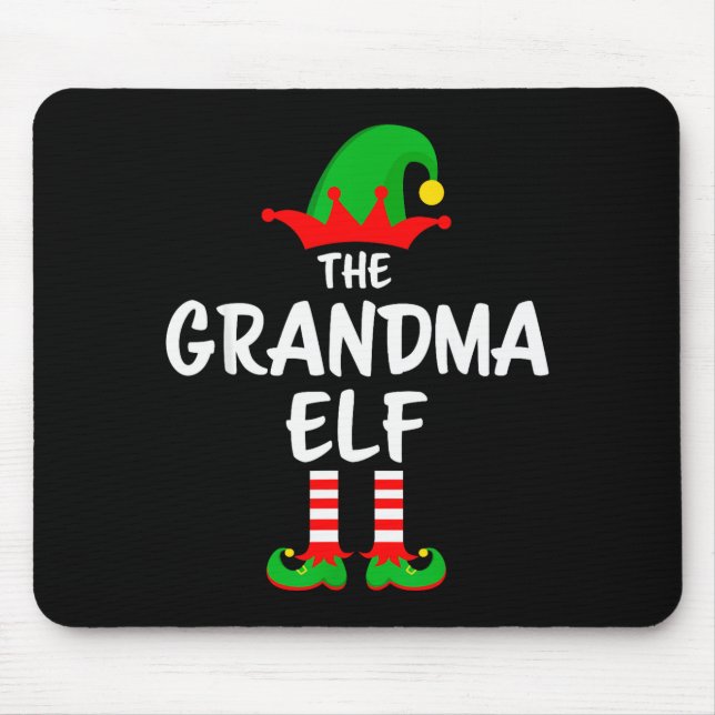 Alfombrilla De Ratón The Grandma Elf Matching Family Christmas  (Frente)