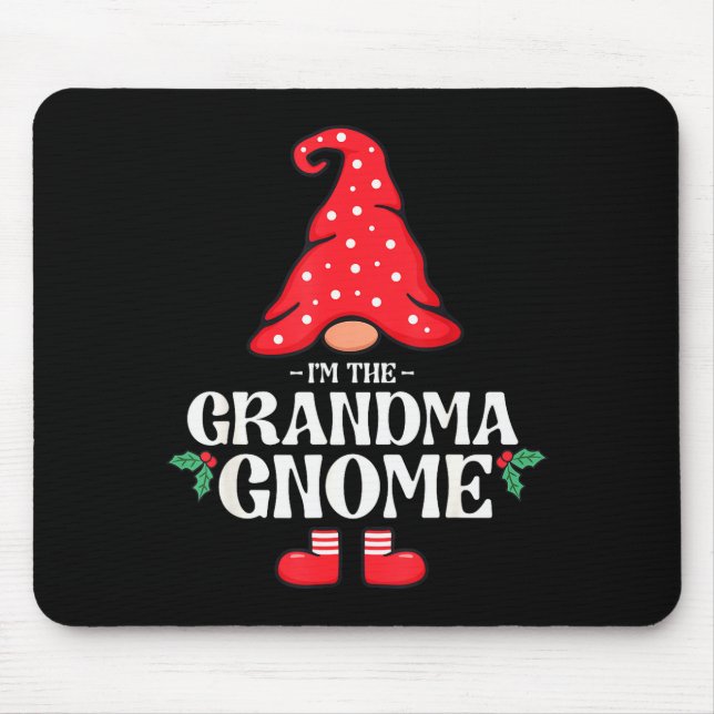 Alfombrilla De Ratón The Grandma Gnome Funny Family Matching Group Chri (Frente)