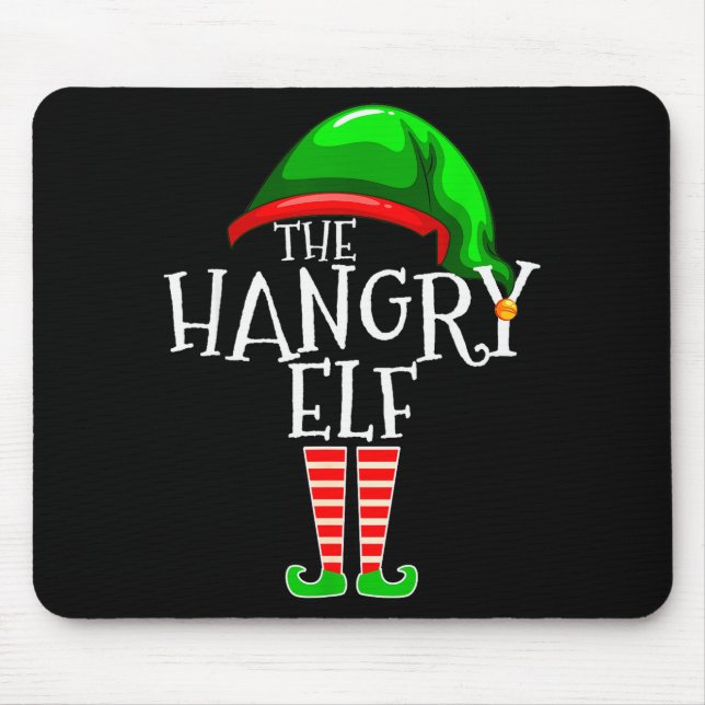 Alfombrilla De Ratón The Hangry Elf Family Matching Group Christmas Fun (Frente)