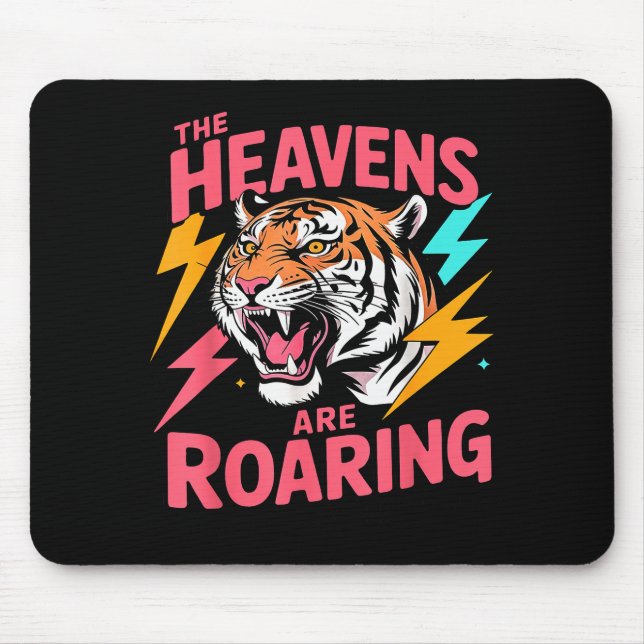 Alfombrilla De Ratón The Heavens Are Roaring Psalm 19_1 Tiger Christian (Frente)